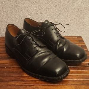 Classic Black Leather Men's Derby Shoes